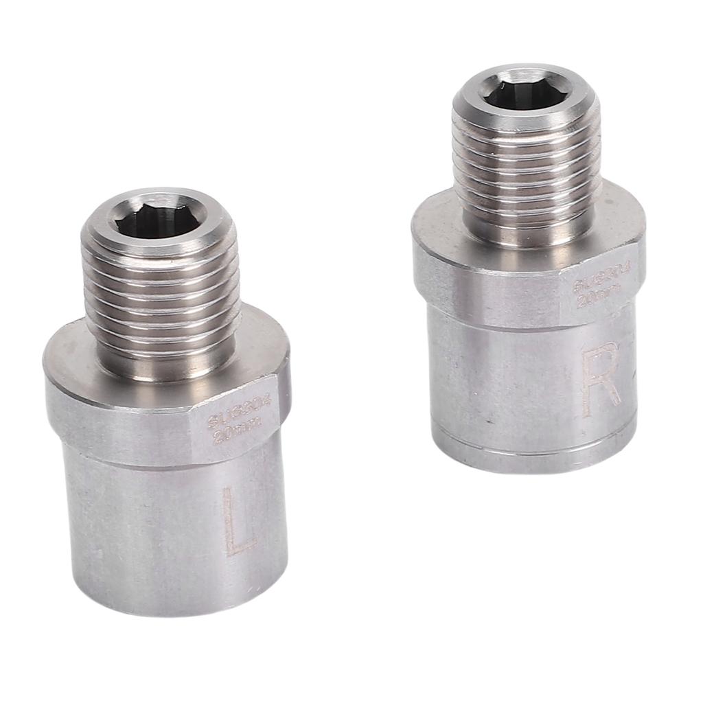 1 пара адаптеров для велосипедных педалей, нержавеющая сталь, наружная резьба 1/2 дюйма на внутреннюю резьбу 9/16 дюйма, удлинители педалей для шатунов