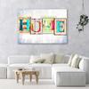 Холст, надпись HOME из блоков