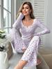 Spring and Autumn Ladies Sexy Pajamas Homewear Suit Girls Homewear Sexy Leisure Fashion Pajamas Homewear Two-Piece Suit