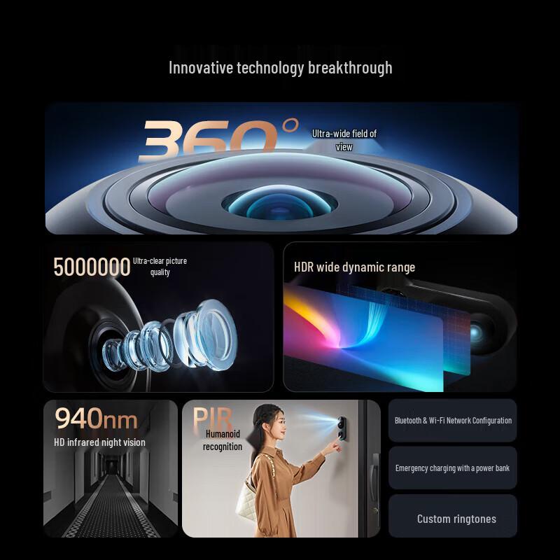 Умный видеодомофон 360 Smart Video Doorbell 6Pro (Китайская версия)