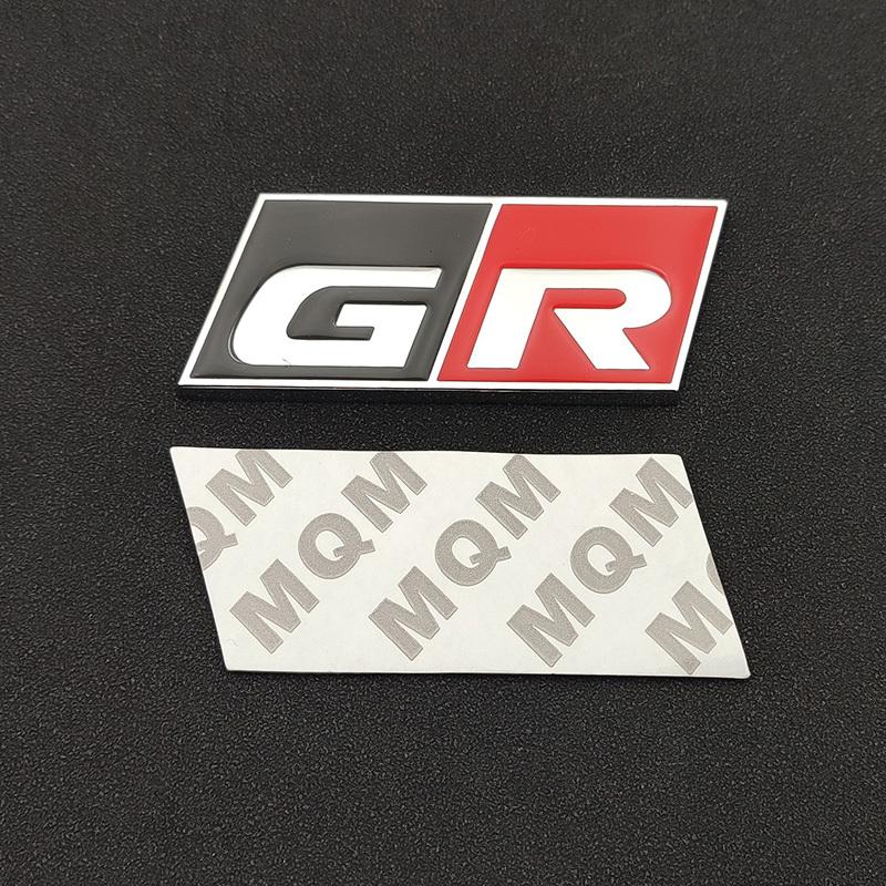 3D Metal Logo GR Sport Emblem Car Front Grill Badge Trunk Decal Sticker Accessories