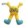 Squeaky Dog Toys Plush Chew Toy, Cartoon Cat/Dog Shape, Interactive Teeth Boredom Buster for Home Alone Dogs Grinding And Relief Toy Indoor Cats Small