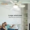 2-in-1 Ceiling Fan with Light Remote Control E27 Base Memory Function Dimmable 3 Speeds Modern Style Bedroom Ceiling Fan Light