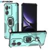 KEYSION Shockproof Armor Case for Xiaomi POCO X7 Pro Soft Silicone+PC Upright Metal Ring Stand Phone Back Cover for Redmi Turbo4