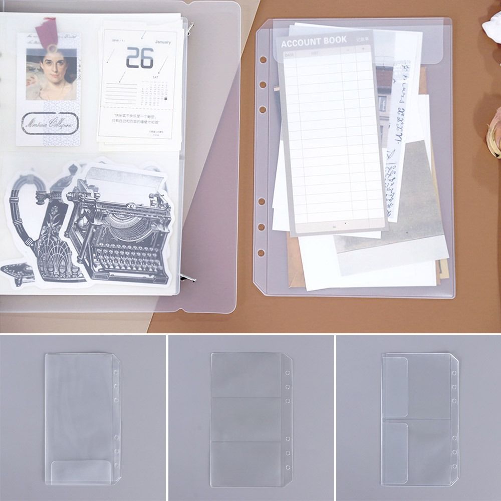 10Pcs A6 Loose-Leaf Card Package Hyaline Page Business Card Book Durable Budget Binder