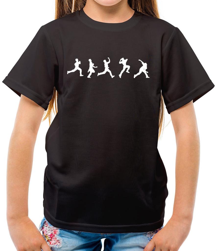 Evolution of Cricket Bowling - Childrens / Kids Crewneck Mens Kids T Shirt