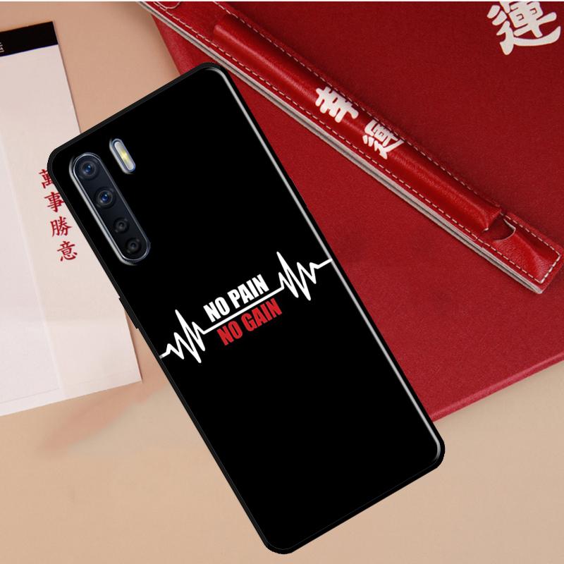 No Pain No Gain Training Case For Oppo A78 A38 A80 A60 A40 A18 A98 A58 A96 A76 A16 A94 A74 A54 A15 A17 A57 A77 A5 Pro