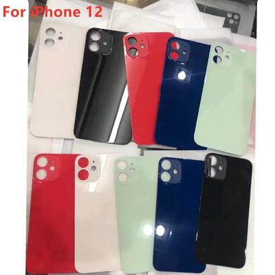 10 шт (Большое большое отверстие для камеры) Заднее стекло для iPhone 12 12Pro 12mini Pro MAX, сменный аккумулятор, корпус задней двери