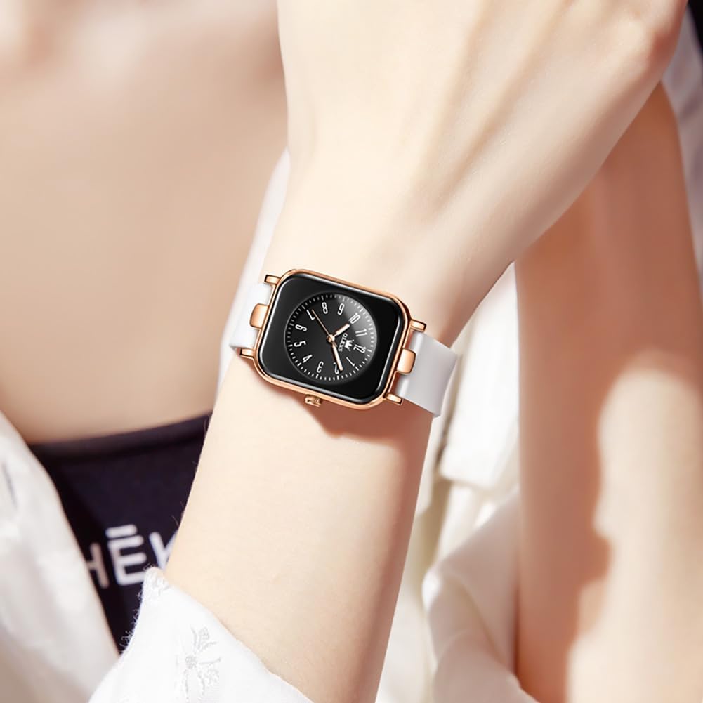 OLEVS силиконовые японские кварцевые часы легко подарить белые женские часы, ремешок, водонепроницаемые, светящиеся, часы, смотреть, популярные, стильные, красивые,