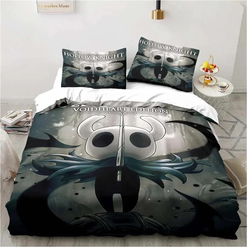 Anime Game Hollow Knight Bedding Set Soft Comforter Cover With 1/2pcs Pillow Shams For Kids Adults Microfiber Quilt Cover