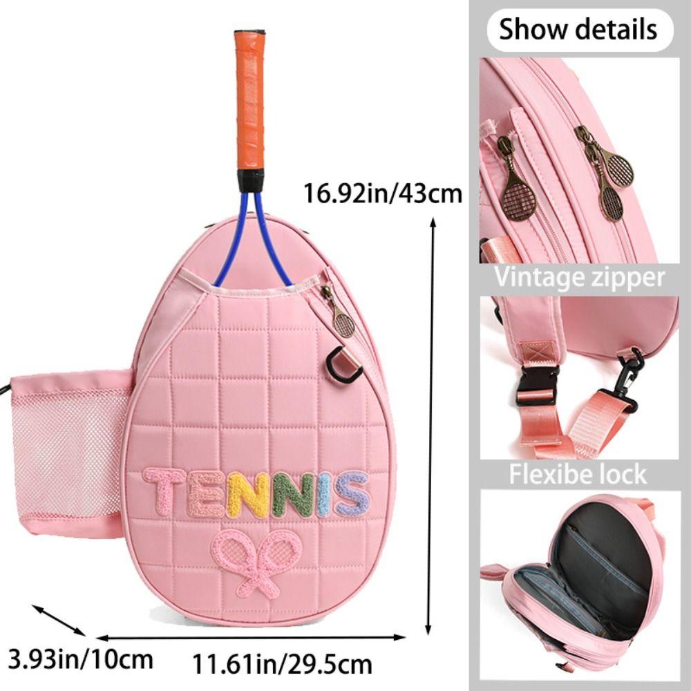 Waterproof Tennis Rackets Sling Bag Large Capacity Badminton Racket Crossbody Bag
