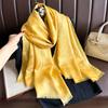 Imitation Cashmere Jacquard Scarf Shawl Women'S Autumn And Winter Ethnic Style Cashew Flower Style Air-Conditioned Room Shawl