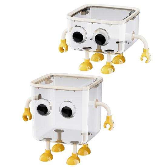 Милое настольное мусорное ведро большой вместимости прозрачный дизайн мультяшная форма маленькое