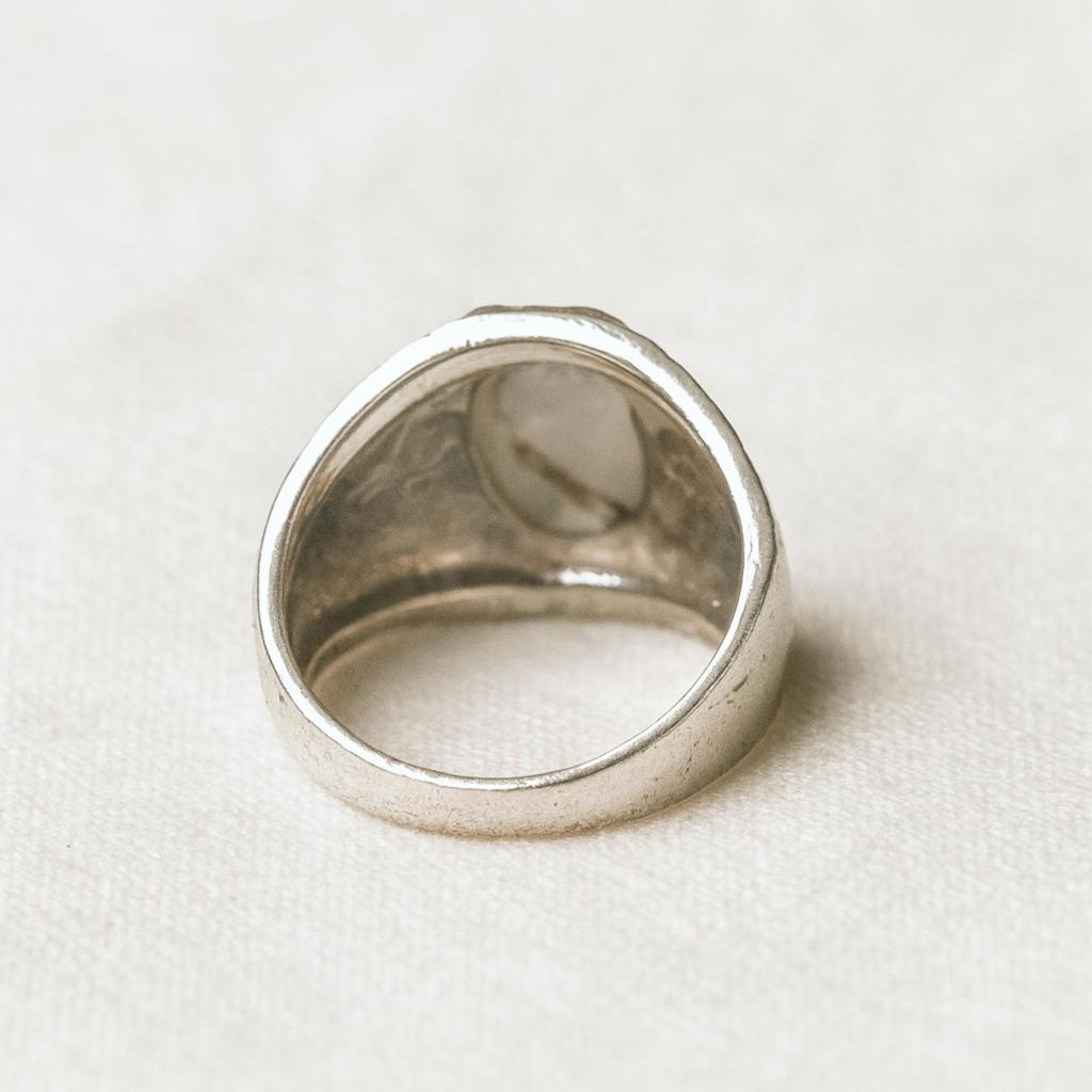 Rainbow Moonstone Signet Ring: 925 Sterling Silver, Oval Cut Handmade Gemstone, Everyday Wear Jewelry