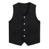Kids Boys Girls Sleeveless Volunteer Vest Solid Color Button Waistcoat Uniform