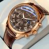 Screw Crown Quartz Watch PU Watchband Wrist Watch High Quality Business Watch  Sport