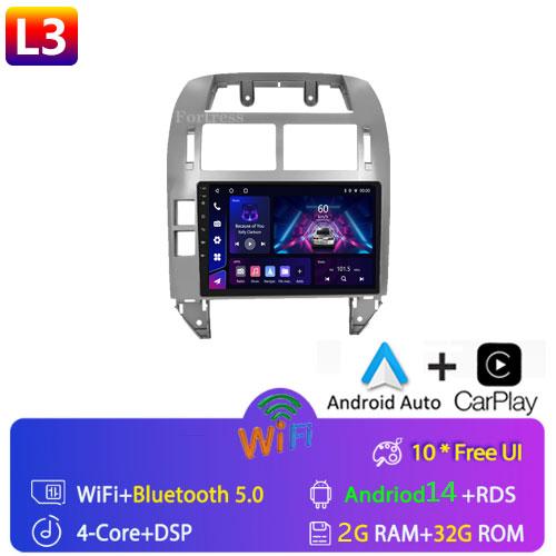 Fortress для Volkswagen Polo Mk4 2001 - 2011 Android автомобильный радиоприемник мультимедийный плеер Carplay Auto Stereo GPS Navi 2din DSP головное устройство