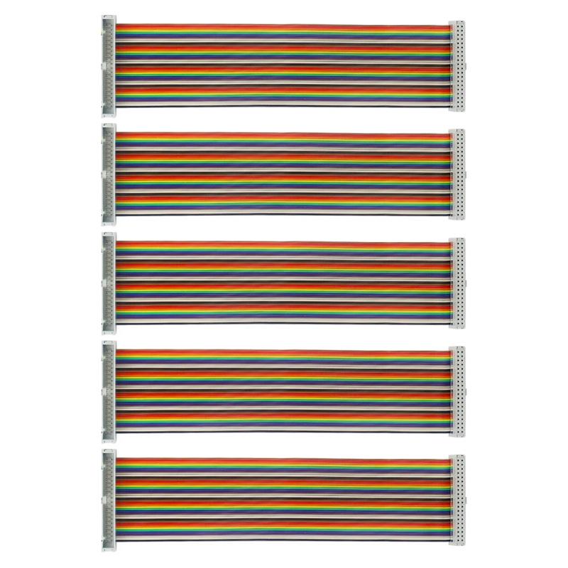Плата расширения GPIO для Raspberry Pi с 20-сантиметровым 40-контактным цветным шлейфом Dupont (Женский-Женский/Мужской)