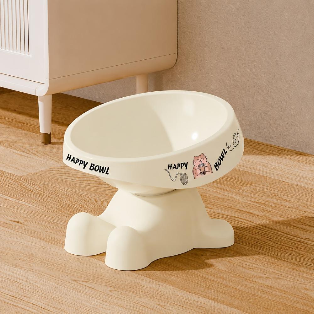 Elevated Cat Food Water Bowls Cute Raised Pet Feeding Bowl Neck Protection Non Slip Dog Feeder Comedero Perro Cat Accessories 1P