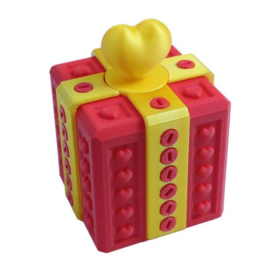 Подарочная коробка на День святого Валентина Раздражающая подарочная коробка с винтами 3D-печатная головоломка-игрушка для розыгрыша Раздражающая подарочная коробка в виде сердца для любимых