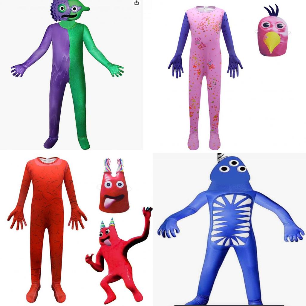 Косплей-костюм Roblox Rainbow Friends из молочного шелка для детских Хэллоуинских вечеринок