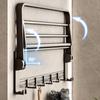 Bathroom Towel Rack Vanity Storage with Hooks Wall-mounted Toilet Racks Towel Rack Kitchen Organizer Wash Storage Rack
