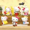 6pcs Hello Kitty Angel Bow Series Mini Model Ornament Set For Desk Decor And Gift Souvenirs