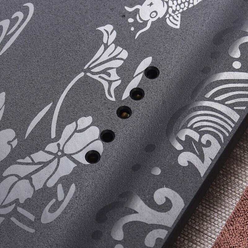 Natural Black Gold Stone Tea Tray