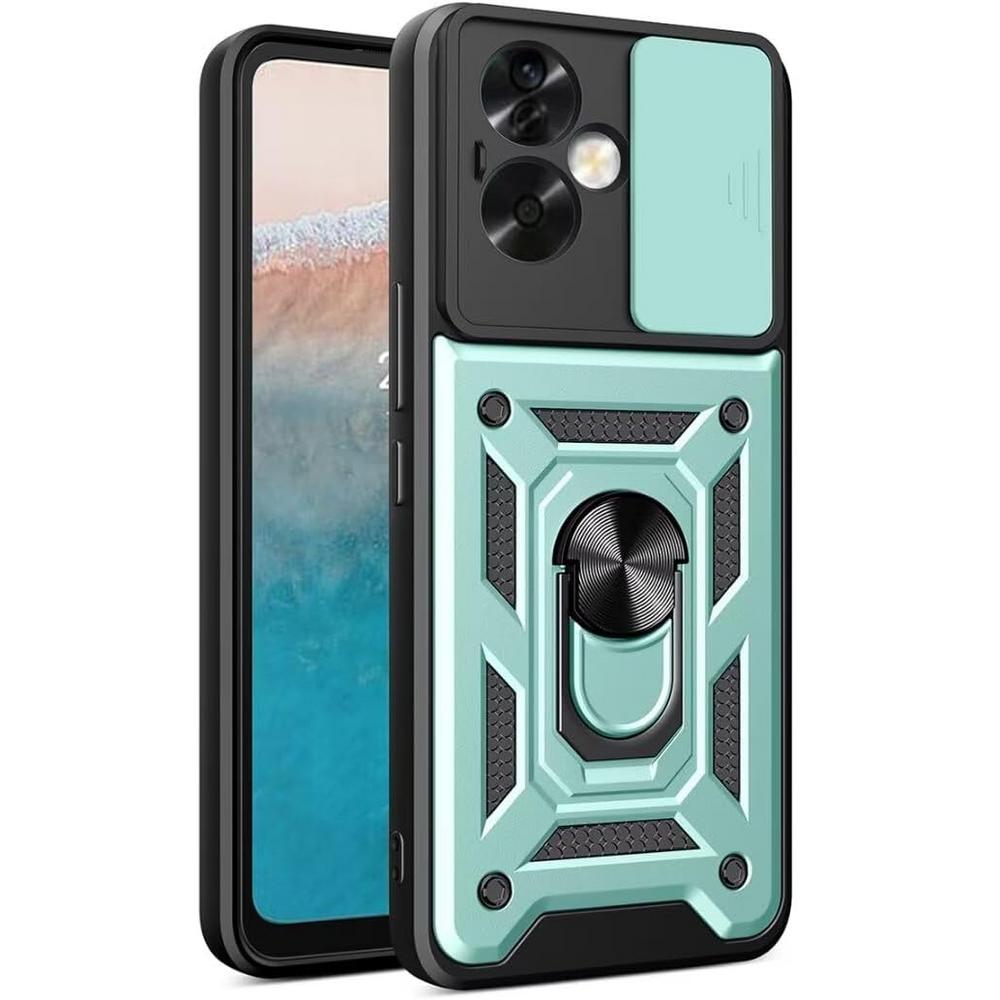 Armored case for Oppo Reno 11F 5G, CamShield Slide, green