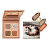 MilleFee My Kitty Eye Palette (03 Calico Cat) Cat 4 Colors Eye Shadow Lame Orange Brown Makeup MilleFee