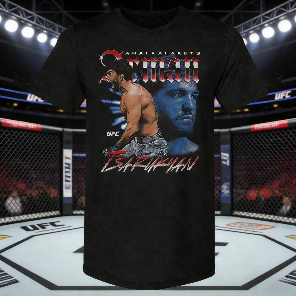 Летняя футболка UFC 2026 Арман Царукян Боевая Графическая Футболка Женская Спортивная Хлопковая с Коротким Рукавом Свободная Повседневная Рубашка для Фитнеса Унисекс
