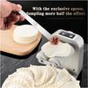 Automatic Electric Dumpling Press Maker Machine - Adjustable and Easy to Operate, With Spoon and Brush - For Home Kitchen Pastry Making (White)