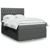 VidaXL Slatted Bed Base with Mattress Dark Grey 140x190cm Fabric 3292059