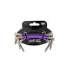 ERNIE BALL Ernie Ball Patch Cable Flex Patch Cables 6451 Purple 3Pack Guitar/Bass 3" 7.6cm
