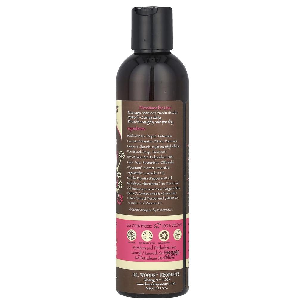 Dr. Woods Black Soap Facial Cleanser, 236Ml(8Fl Oz)