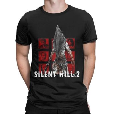 Креативная футболка Silent Hill 2 для мужчин с круглым вырезом, хлопковая футболка с коротким рукавом, новинка, одежда