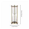 Empty Hourglass with Metal Frame Golden-Hued Sand Timer Clear for Crafters