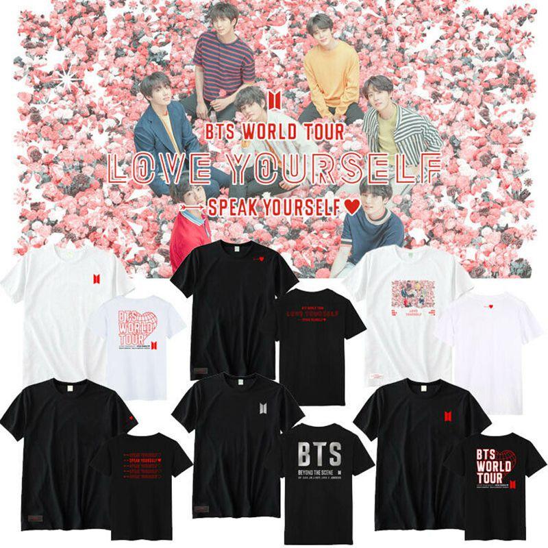 Tshirt Kpop Bts Love Speak Yourself Concert Tshirt Casual Tee Jk Rm Tops Jimin