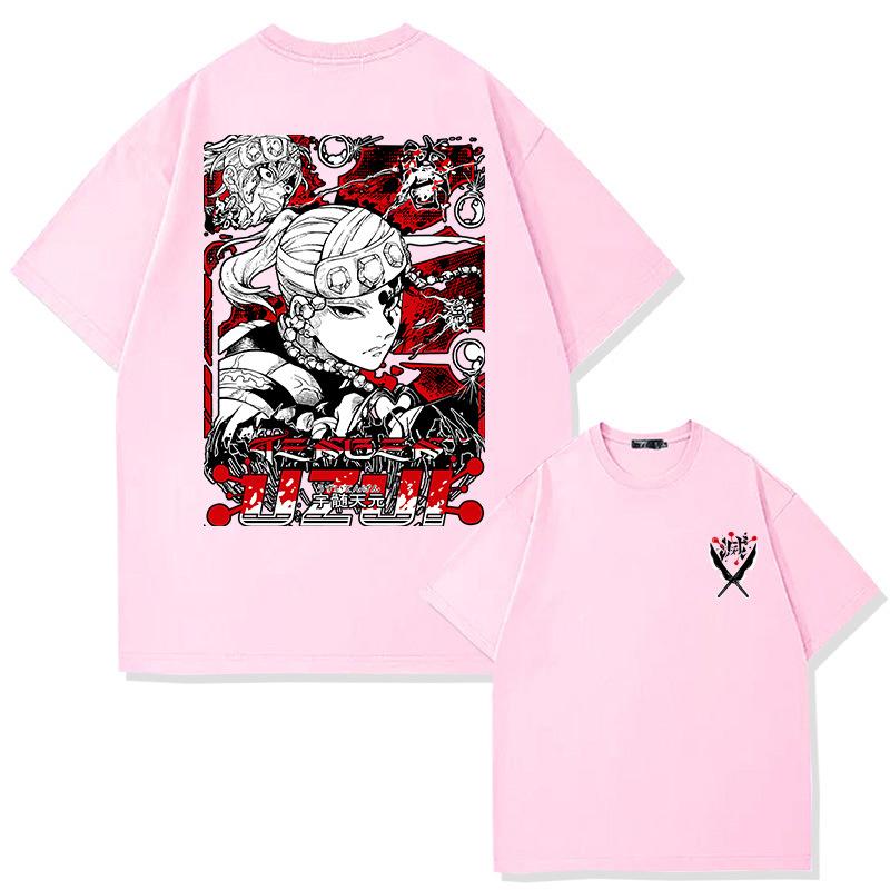 Футболка мужская летняя из 100% хлопка с графическим принтом в стиле аниме «Убийца демонов» Uzui Tengen, повседневная, дышащая, трендовая, уличная мужская одежда