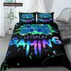 Игровой комплект пододеяльника Декор комнаты геймера для мальчиков-подростков Видеоигры Полуторный постельный комплект Микрофибра Геймпад Let's Play Пододеяльник