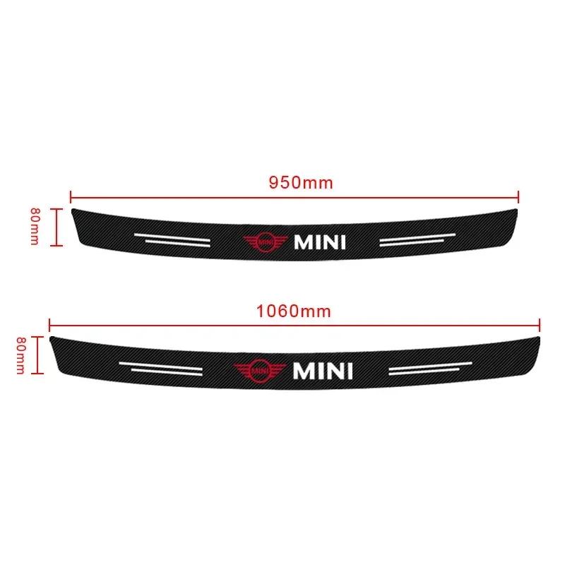 Carbon Fiber Car Trunk Bumper Protective Sticker Decal Styling for Mini Cooper R56 R60 R61 F54 F55 R50 R52 R53 R55 56 60 Clubman x6