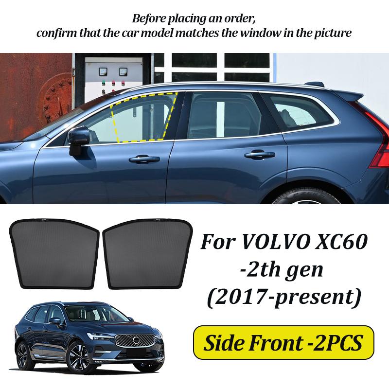 LINNUNU Для VOLVO XC60 2008-2017-2025 Магнитная автомобильная шторка от солнца Занавеска на лобовое стекло Боковая шторка от солнца Аксессуары для защиты от УФ-излучения