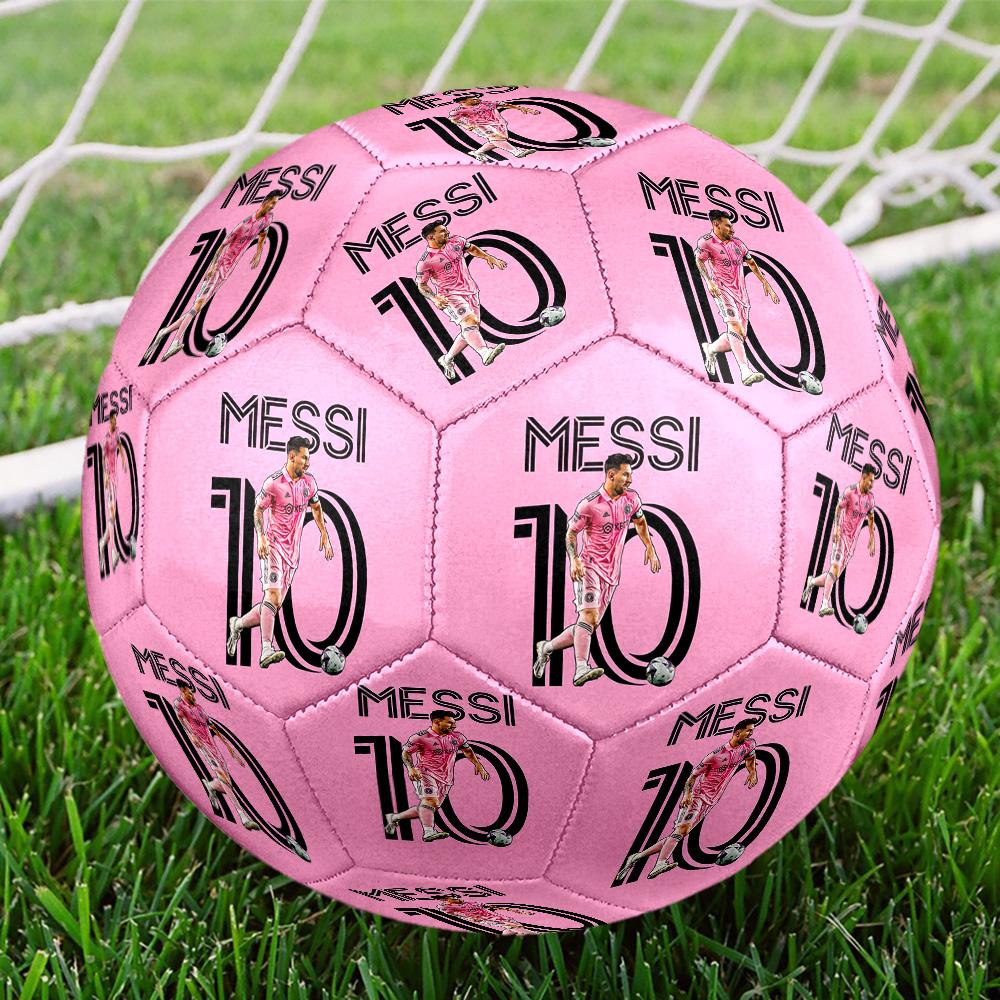 Messi's Celebration Pose Size 5 Soccer Ball Machine-Stitched Indoor/Outdoor Training and Matches Perfect Commemorative Gift for Soccer Lovers