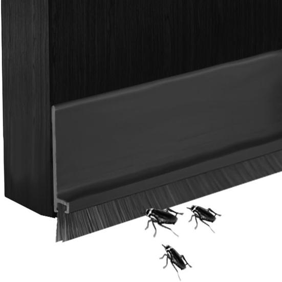 2 шт. дверная щетка для нижней части двери, интегрированная дверная щетка, самоклеящаяся герметизирующая прокладка для защиты от пыли, насекомых, холода и тепла