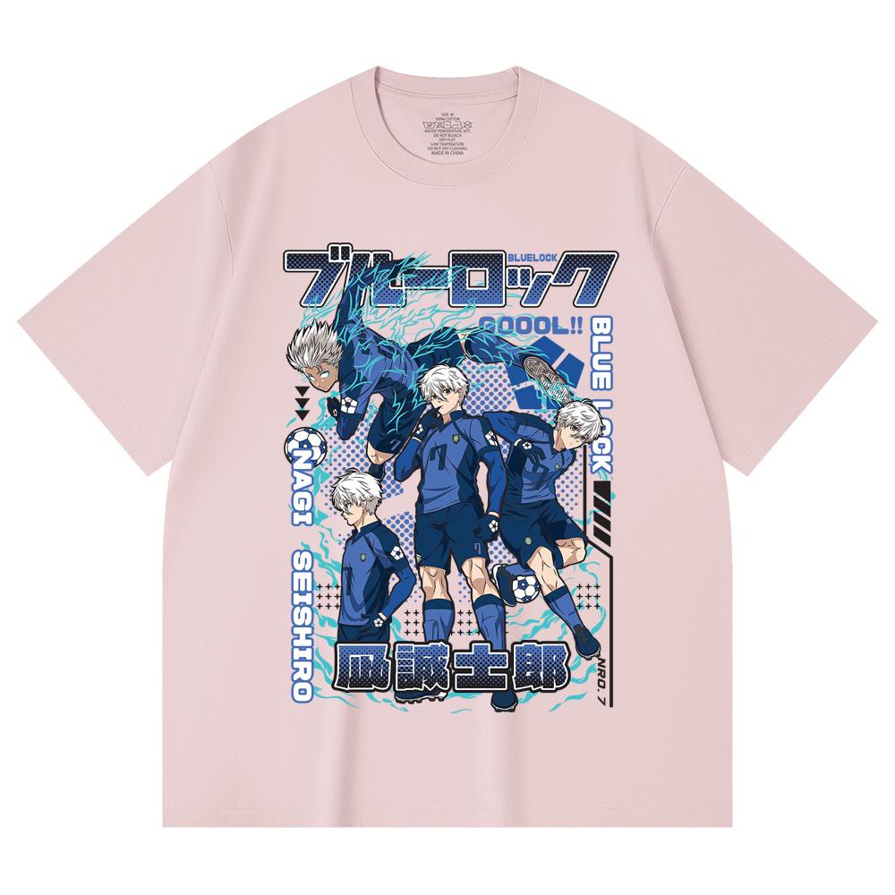 230 Gsm 100% Cotton Blue Lock V3 Print Unisex Heavy Cotton T Shirt
