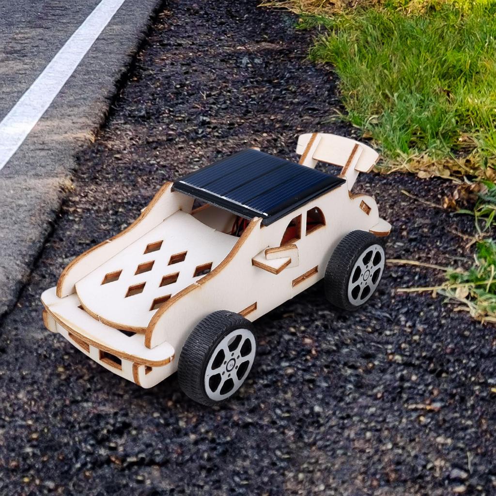Artec Wooden Solar Car Assembly Kit Science Summer Vacation Elementary School Student - Project, Experiment, (55410)