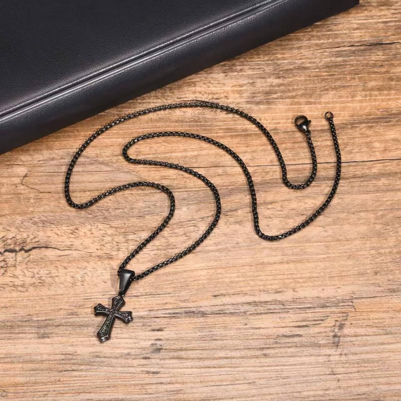 Маленькие крестики Хип-хоп ожерелья для женщин мужчин Ретро личность Подвеска Аксессуары Религия Вера Ювелирные изделия Подарок