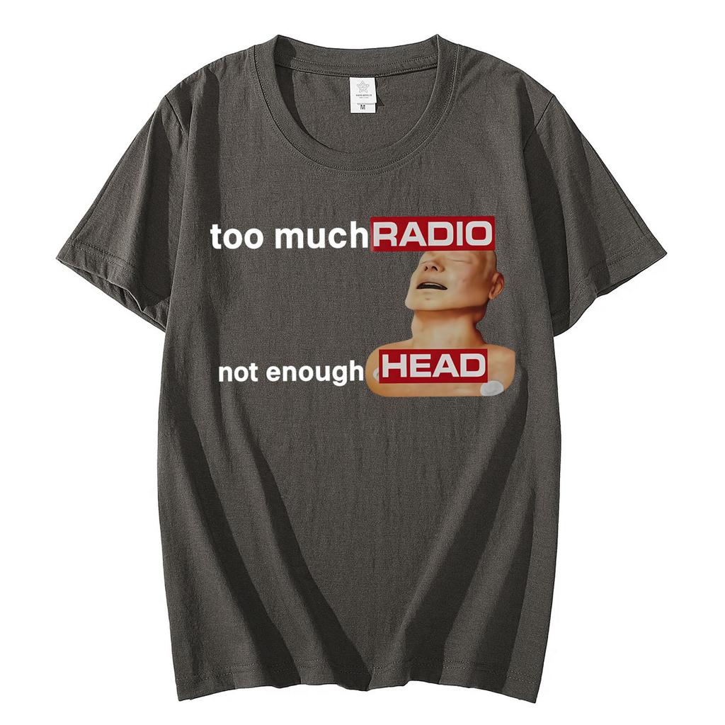 Смешные футболки с принтами Radiohead Streetwear Мода Рок Футболки с коротким рукавом Мужские Женские Летние Высококачественные Хлопковые Футболки