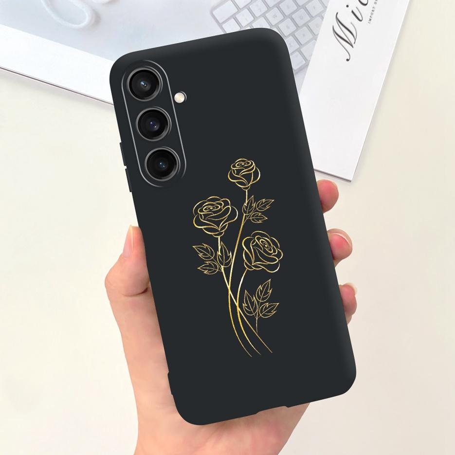 Чехол для Samsung Galaxy A55 Красивый мультяшный дизайн Девочки Подсолнух Мягкий ТПУ Чехол для телефона Для Samsung A15 A25 A35 A55 5G Fundas Coque