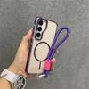 S25 ultra Anti Fall clear case Armor,for Samsumg galaxy S25 S24 Plus ultra Shock Proof case with Hand Strap
